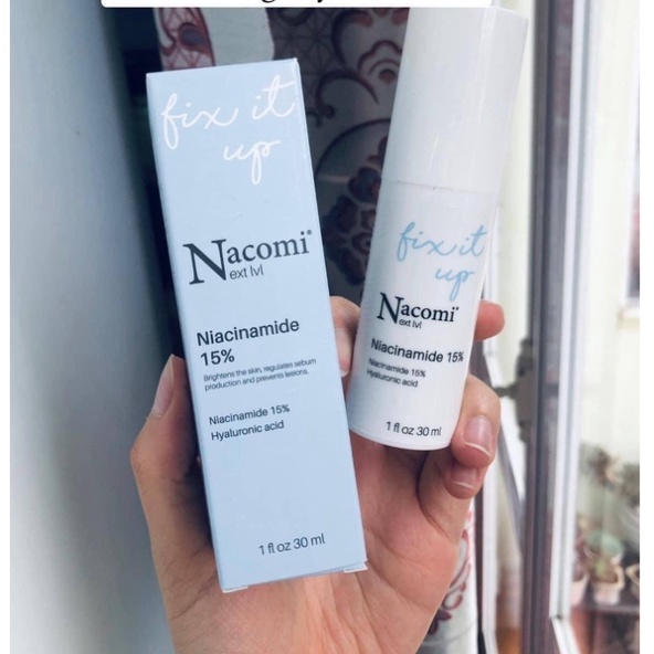 Serum Dưỡng Sáng Ngừa Thâm Mụn Nacomi - Niacinamide 15% 20% Ba Lan 30ml