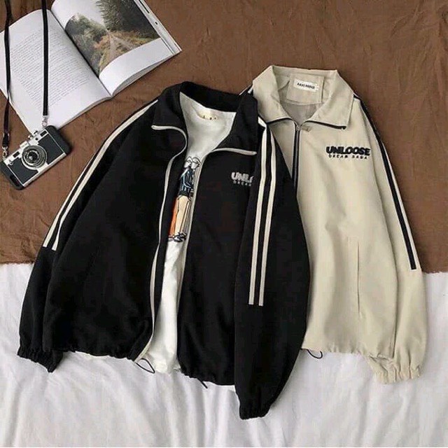 Áo Khoác Dù Form Rộng Unisex Nam Nữ Chữ Thêu UNLOOSE Siêu Đẹp Camshop TPP FASHION 03
