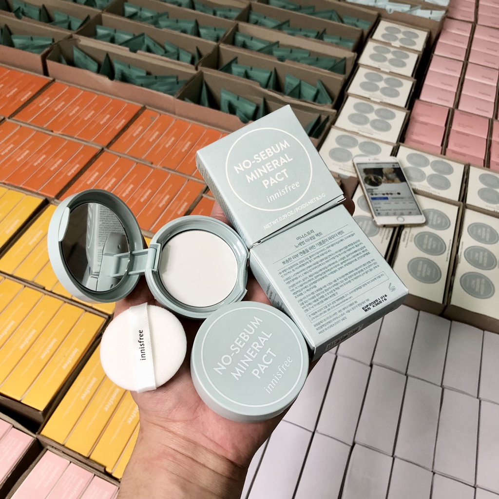 (BILL KOREA) Phấn Phủ Bột INNISFREE No-sebum Mineral Pact