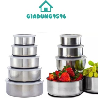 Bộ 5 hộp đựng thức ăn inox