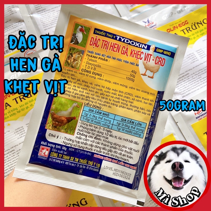 TYDOXIN cho gà đá, hen gà, khẹt vịt