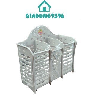 Ống Đựng Đũa Nhựa 3 Ngăn Việt Nhật