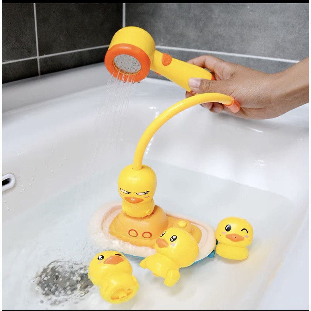 Đồ chơi nhà tắm trẻ em vịt cướp biển phun nước đa năng có vòi hoa sen cầm tay kèm nhiều chế độ dễ thương cho bé