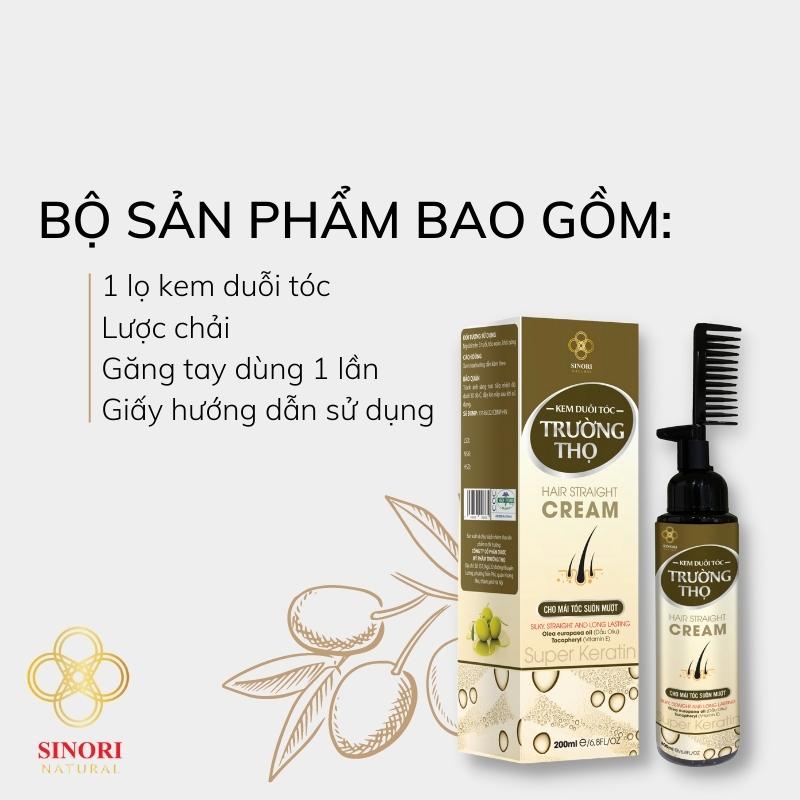 Kem duỗi tóc tại nhà Sinori, chứa Protein không làm tổn thương tóc, không hăng, chính hãng 200ml