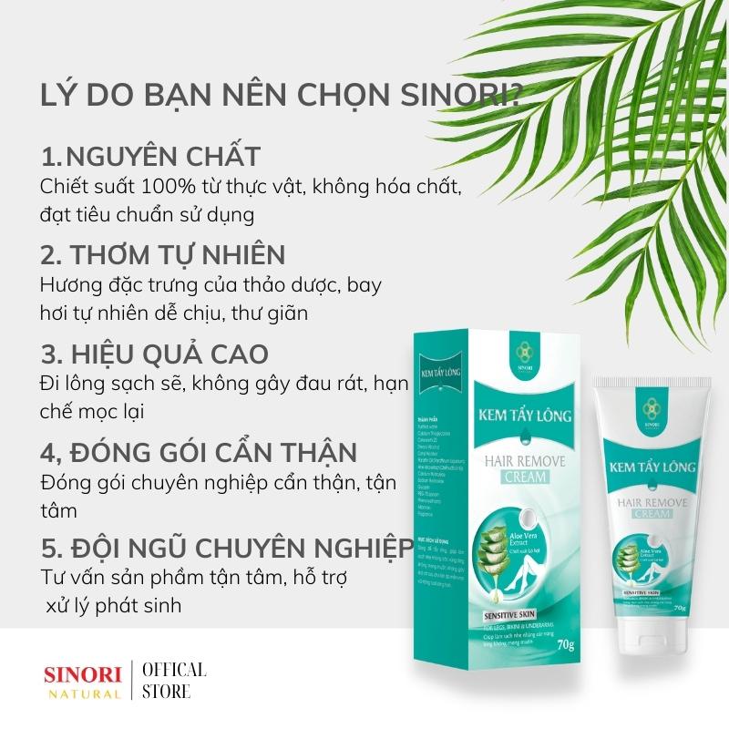 Kem Tẩy Lông Chiết Xuất Lô Hội SIONRI, Sạch Lông Nhanh Chóng Trong 5 Phút, Lành Tính, Hiệu Quả 70g