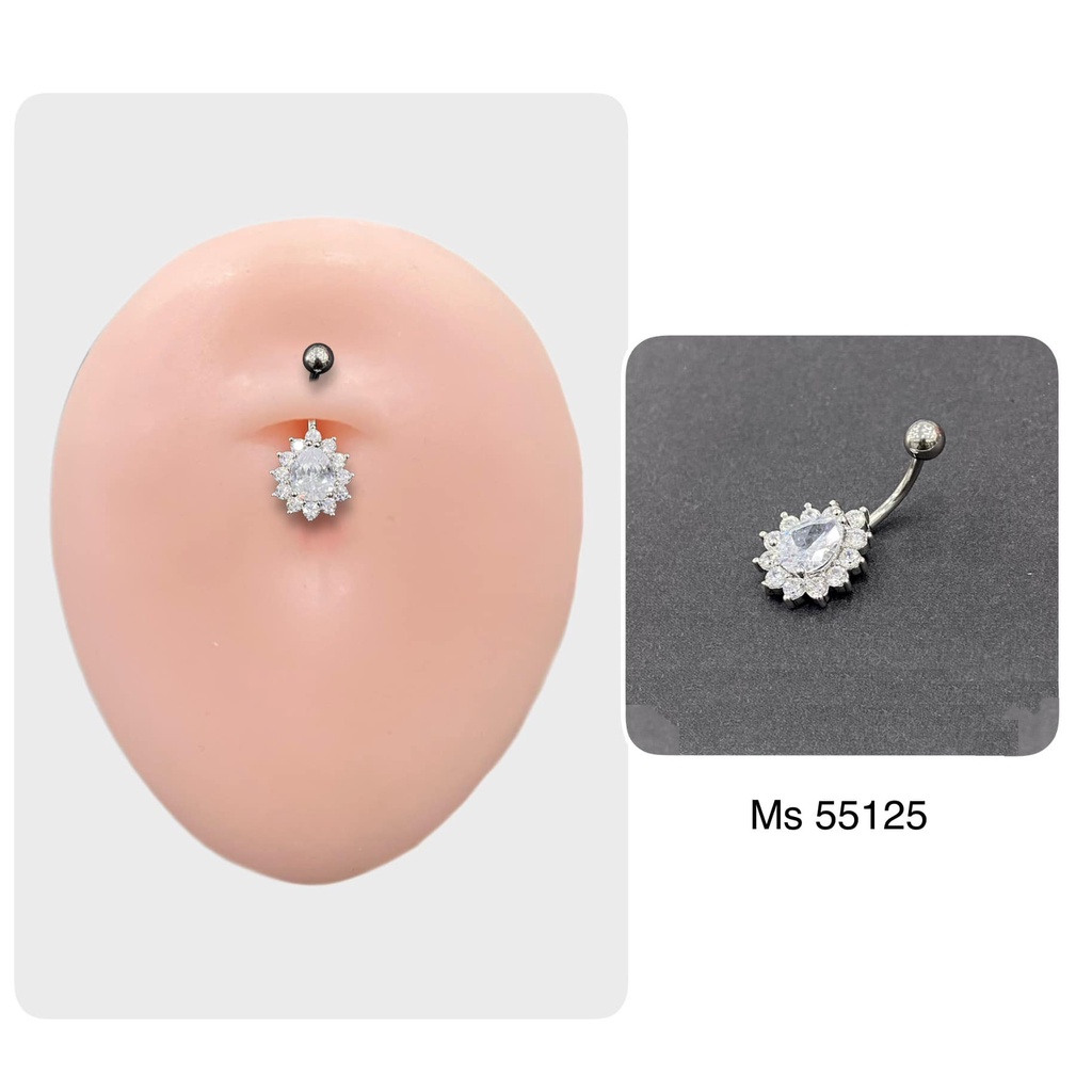 KHUYÊN RỐN GIỌT NƯỚC HÌNH OPAL - KHUYÊN RỐN THÉP Y TẾ