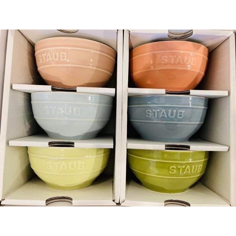 Sét 6 bát ăn cơm staub 12cm Macaron