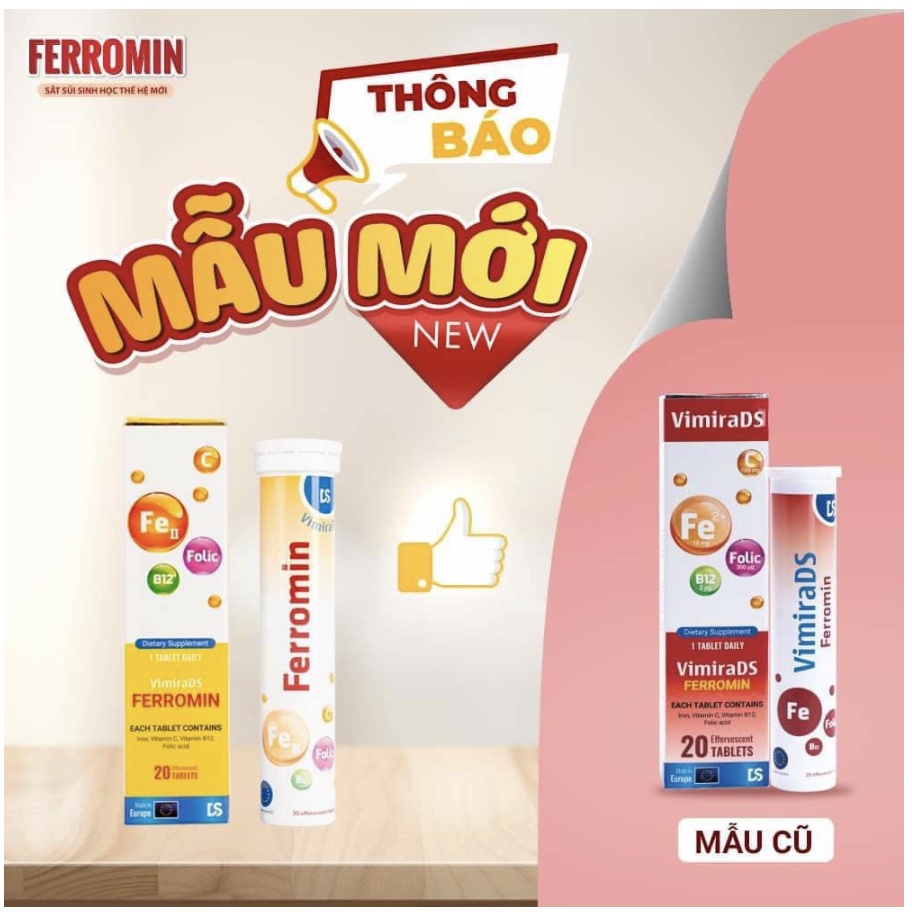 Sắt sủi Ferromin - Bổ sung sắt cho cả gia đình, dự phòng thiếu sắt