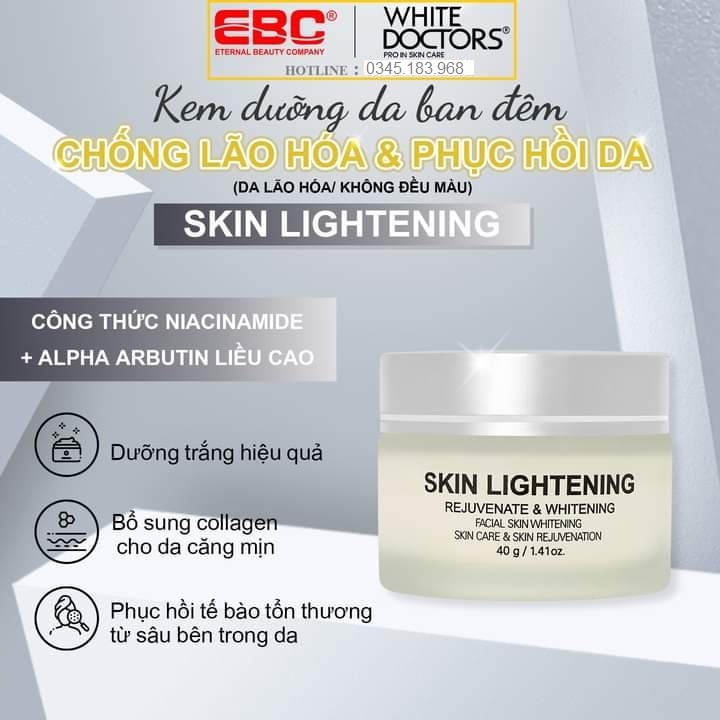 Kem Làm Trắng Da Ngừa Lão Hóa White Doctors Skin Lightening Chính Hãng