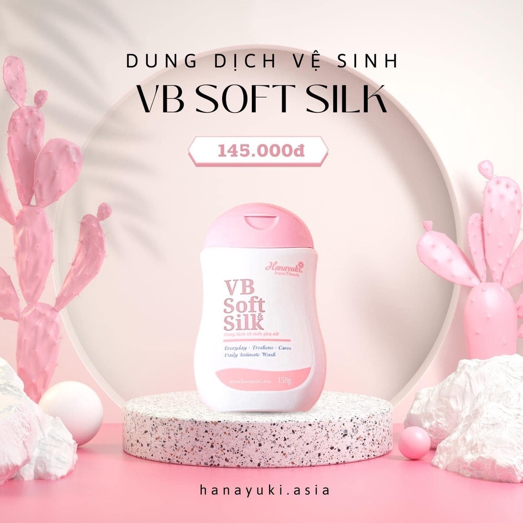 Dung dịch vệ sinh Hanayuki VB Soft Silk phiên bản mới Hồng và Xanh (150g)