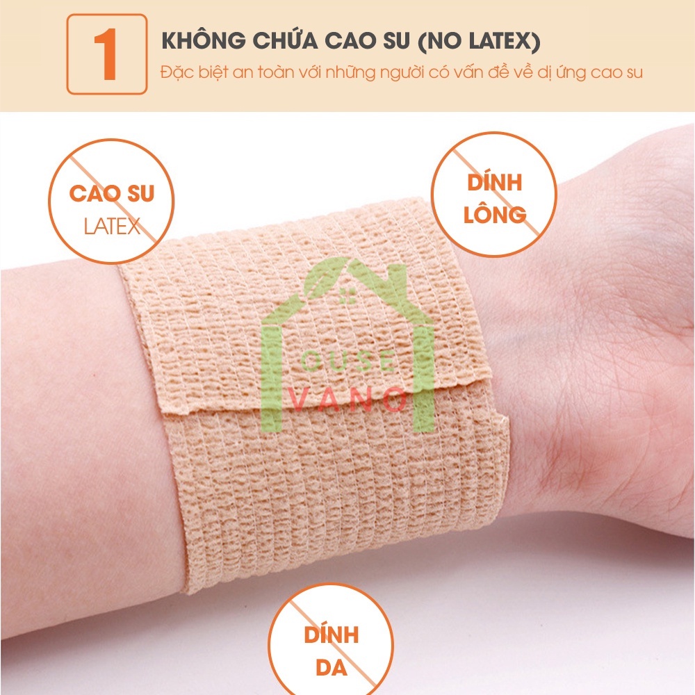 Băng Cuốn Chống Chấn Thương Vano House Cao Su Non