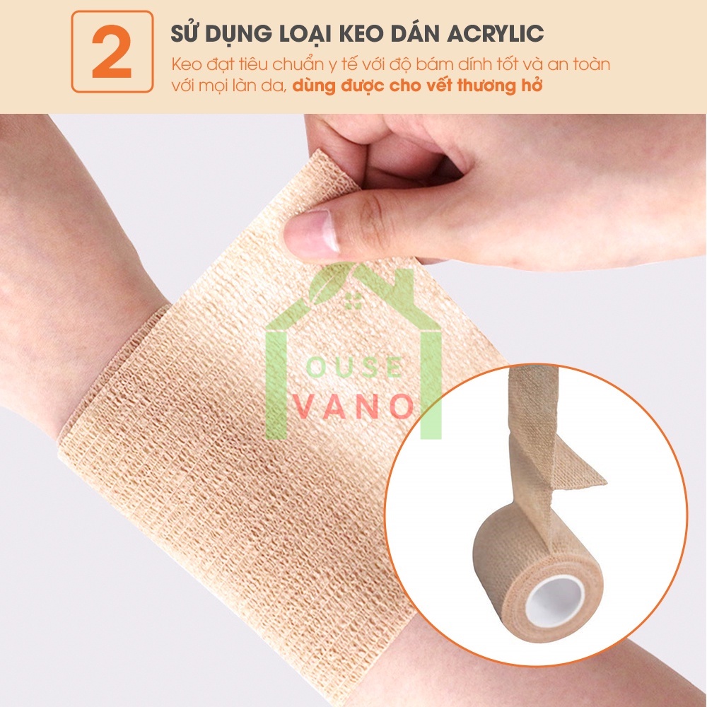 Băng Cuốn Chống Chấn Thương Vano House Cao Su Non