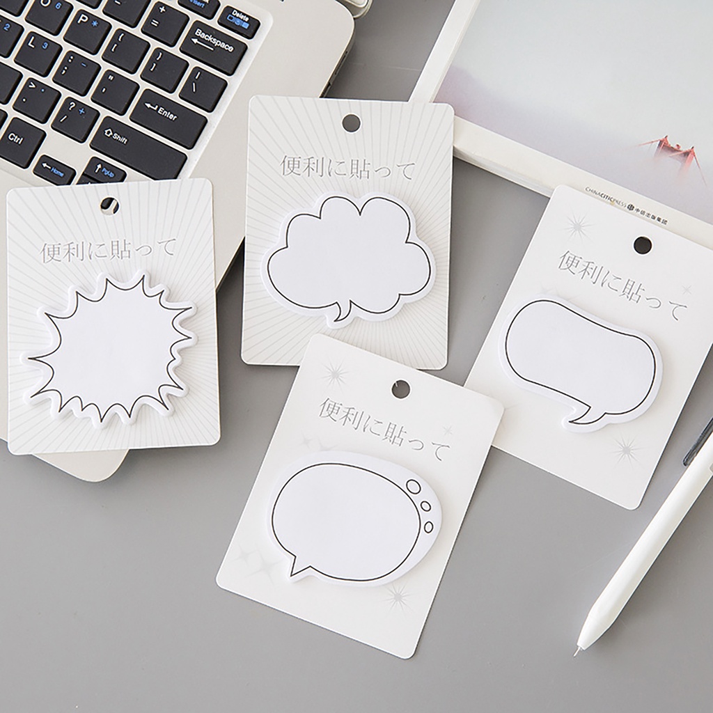 Áo Thun CFGY CFGY CFGY♓Set 4 Tờ Giấy Ghi Chú Tự Dính Phong Cách Nhật Bản