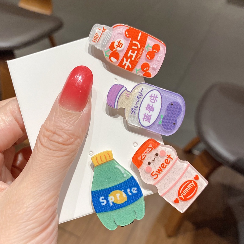Kẹp Tóc Mái Hình Bình Nước Ngọt Kiểu Hàn Quốc Dễ Thương Cho Bé Gái