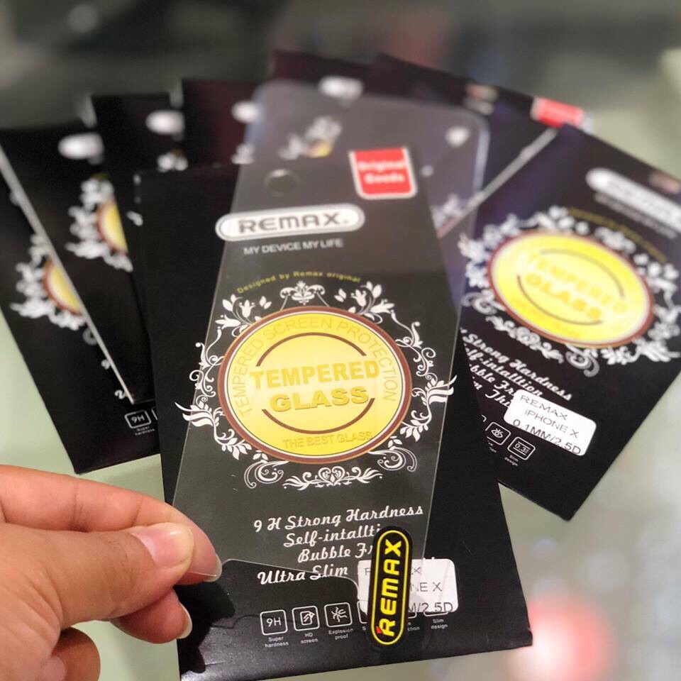 KÍNH CƯỜNG LỰC IP REMAX SIÊU MỎNG 0,1MM IP 6/6s plus 7/8 7plus/8 X/Xsmax/11/11promax 12 13 pro max