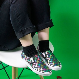 Giày Vans Slip-On Iridescent Checkerboard - VN0A4BV3SRY