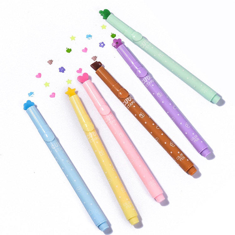 Bút nhớ highlight với nhiều hình màu sắc cute dễ thương, bút đánh dấu ngôi sao