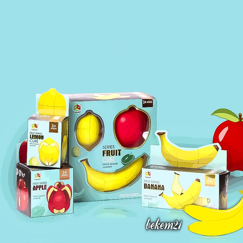 Rubik quả lê Fanxin Pear Cube 3x3 Rubik hoa quả loại đẹp