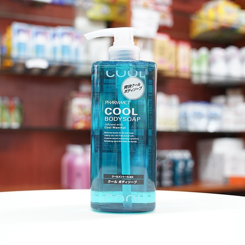 Sữa Tắm Bạc Hà Mát Lạnh Pharmaact Cool Body Soap (550ml) Dành Cho Nam - Hàng Nội Địa Nhật