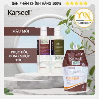 (Chính Hãng) Gội Xả, Ủ Collagen Karseell Maca Siêu Mượt Cho Tóc Khô Hư Tổn