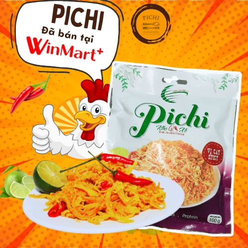 Khô gà xé Pichi 100g CHÍNH HÃNG chứng nhận AN TOÀN VSTP vị cay truyền thống siêu ngon
