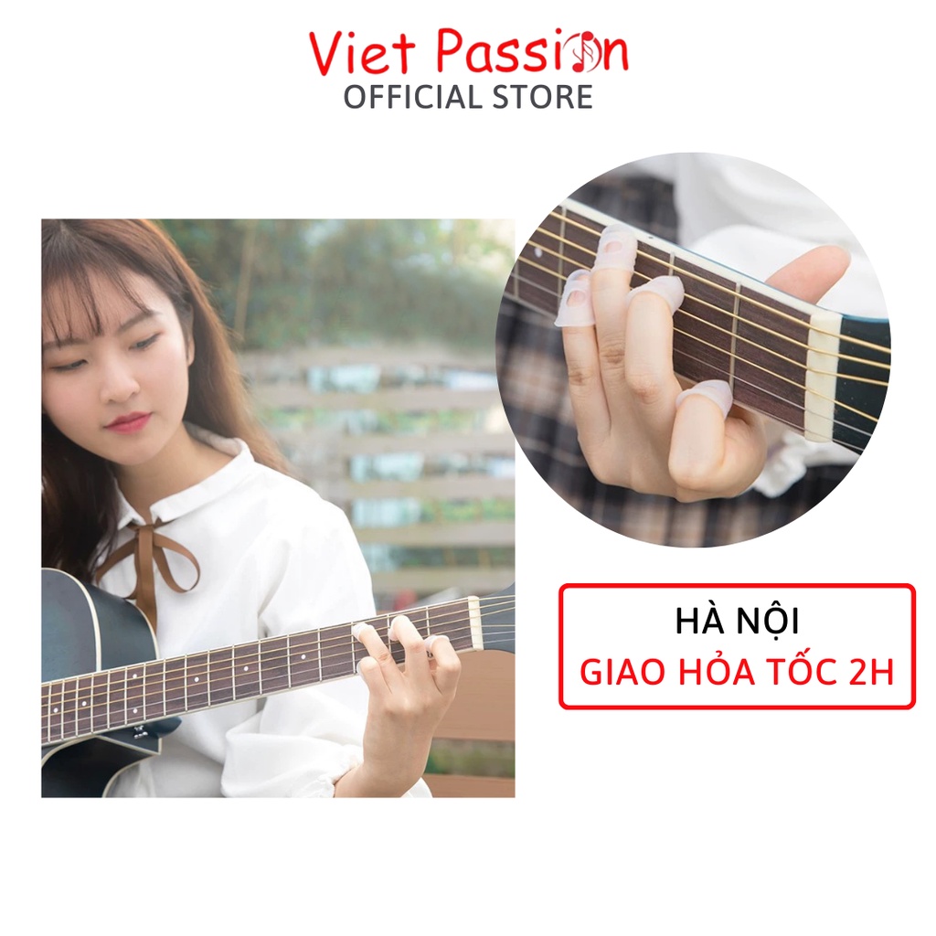 Bộ bọc ngón tay giảm đau tay khi tập đàn guitar acoustic ghita classic ukulele chất lượng cho nam và nữ vietpassion
