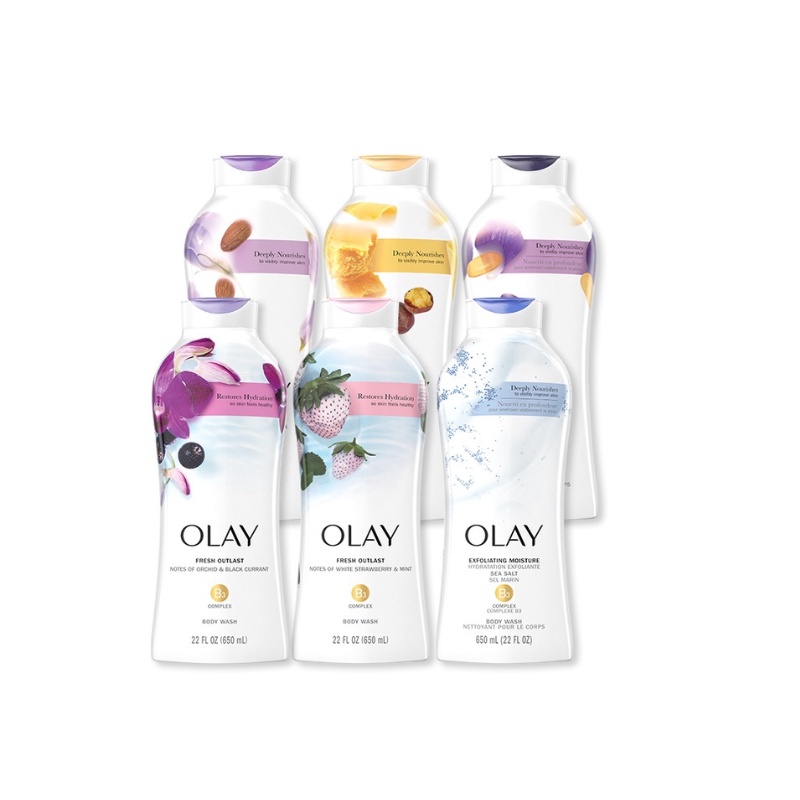 Sữa tắm Olay dưỡng da nhiều mùi hương 650ml