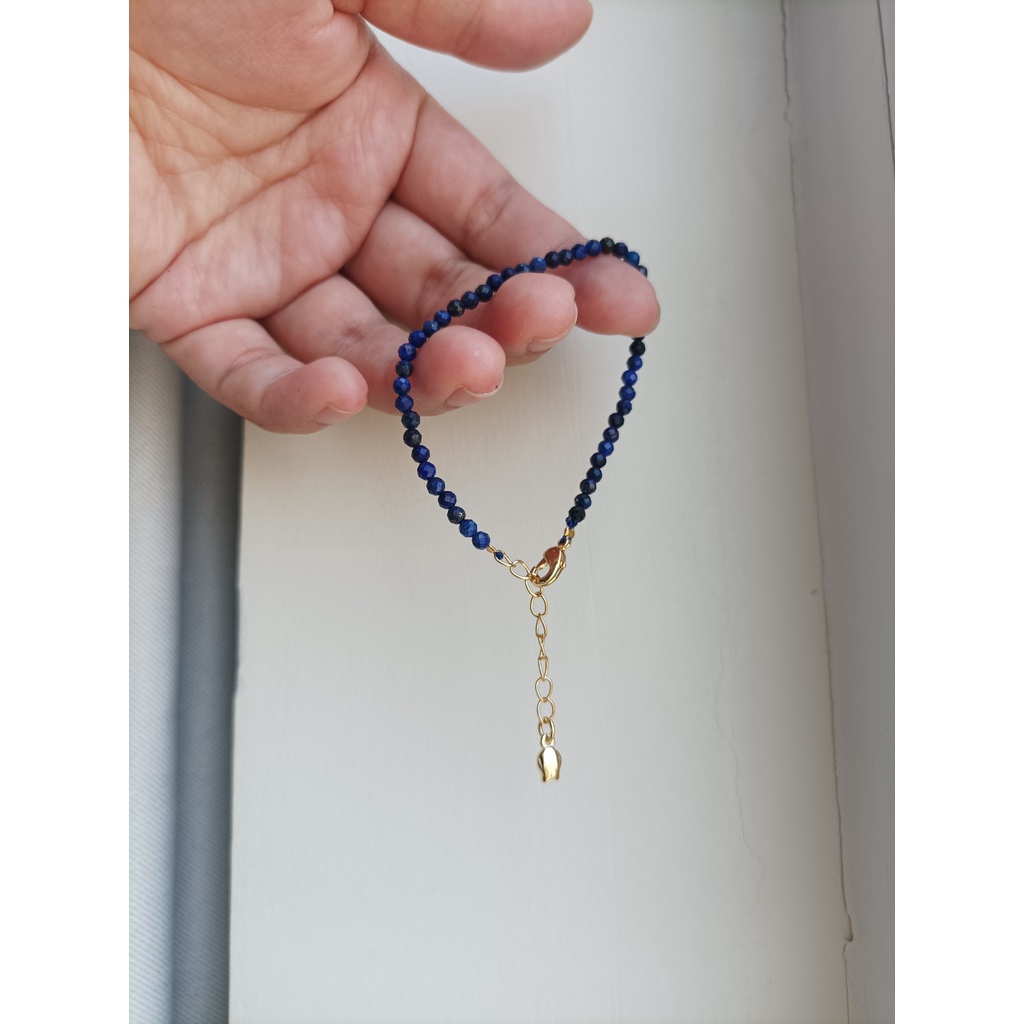 Vòng Tay Lapis Lazuli 3mm Cắt Giác