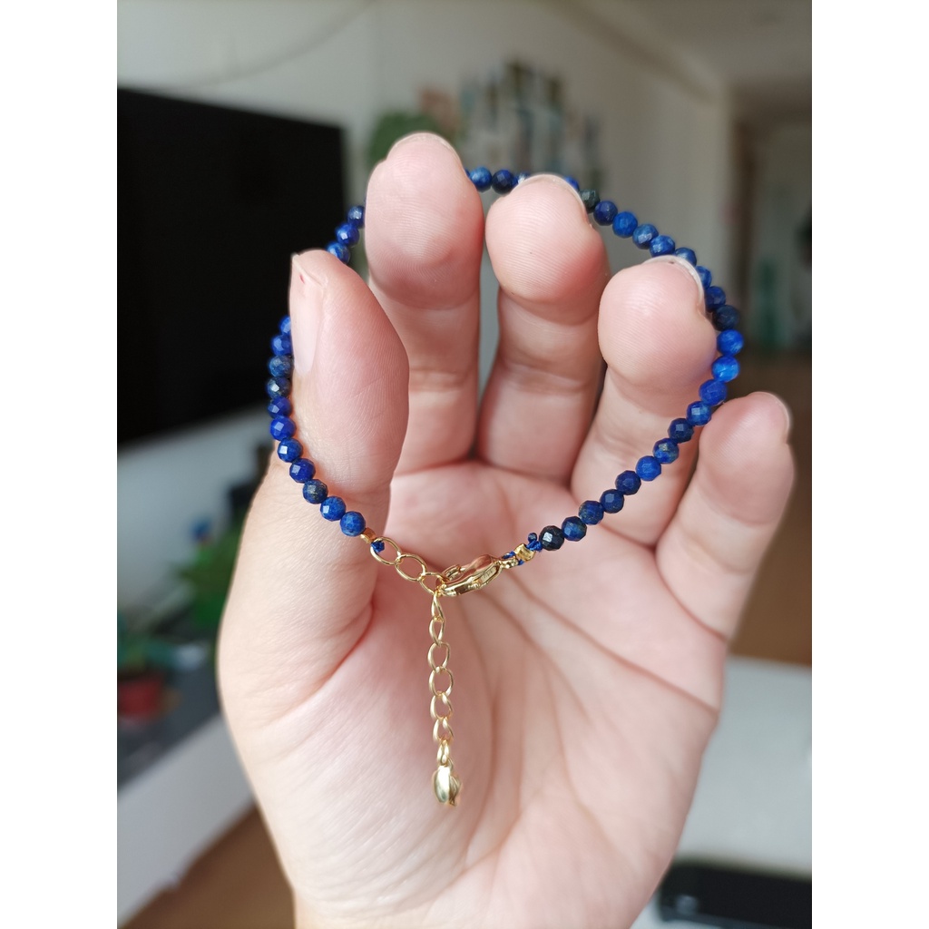 Vòng Tay Lapis Lazuli 3mm Cắt Giác