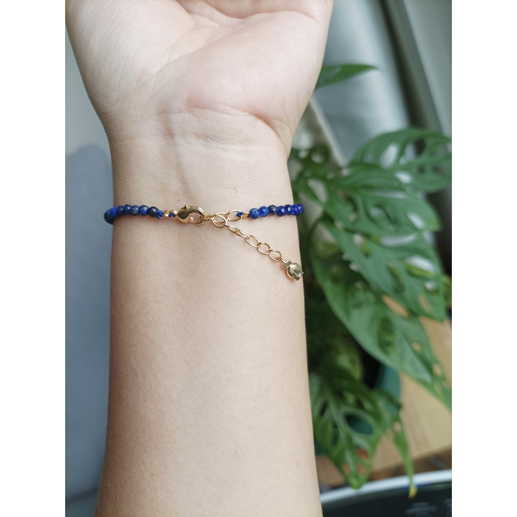 Vòng Tay Lapis Lazuli 3mm Cắt Giác
