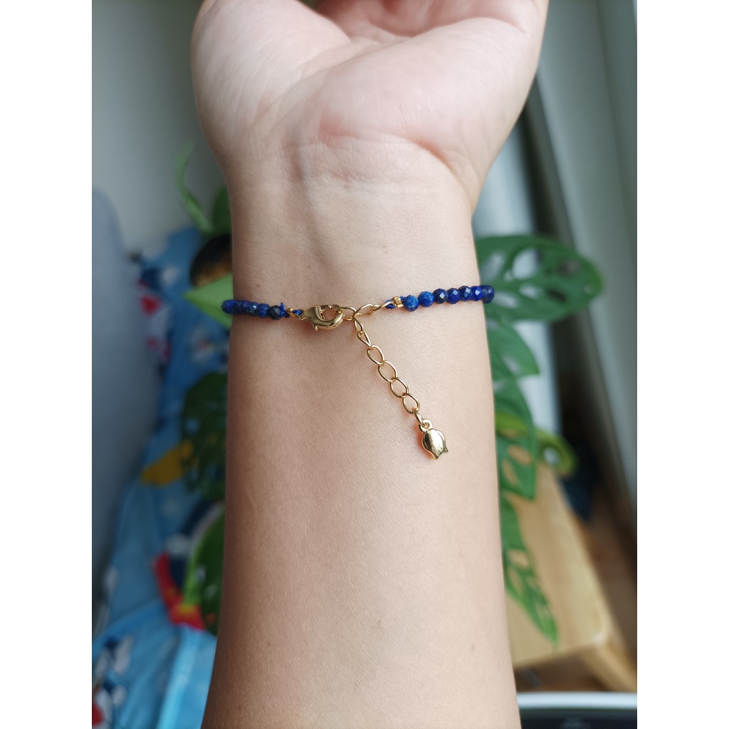 Vòng Tay Lapis Lazuli 3mm Cắt Giác