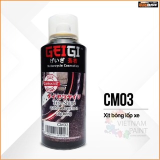 Sơn xịt samurai kurobushi - xịt bóng lốp xe cm03 chuyên dùng cho xe máy