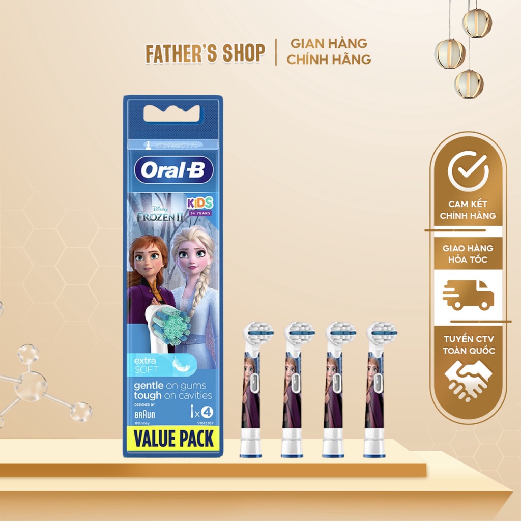 1 cái đầu thay bàn chải trẻ em Oral B mẫu Elsa