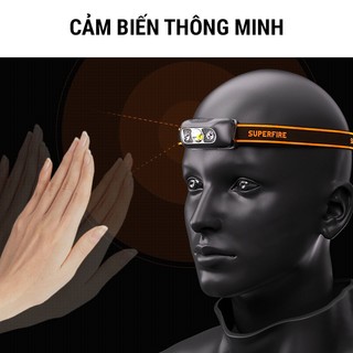 Đèn pin đội đầu SupFire Headlamp HL05-G (pin sạc 1000mAh)