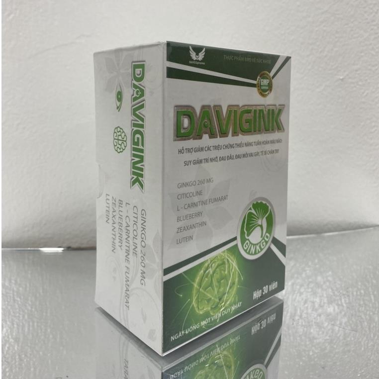 DAVIGINK HỘP 30 VIÊN CẢI THIỆN THIỂU NĂNG TUẦN HOÀN NÃO