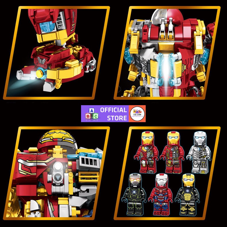 Đồ Chơi Lắp Ráp Mô Hình ROBOT Hulk Buster Trong Avengers Của Marvel LY76078 Với 1800+ PCS
