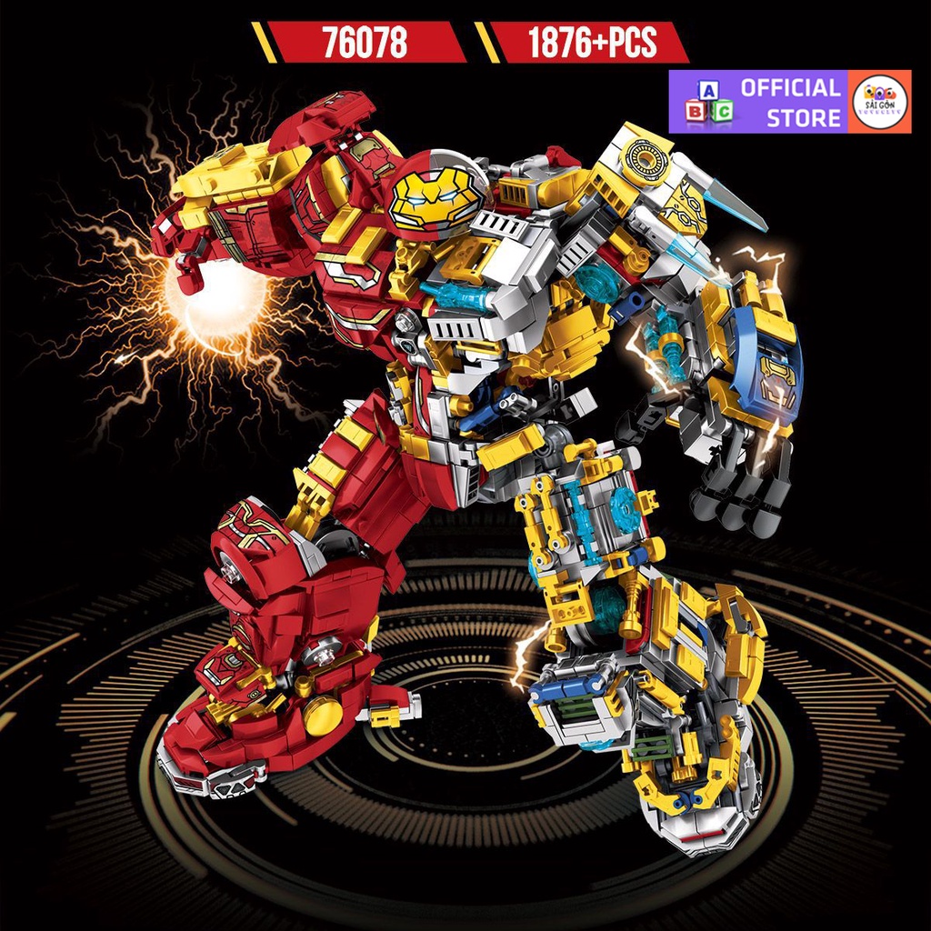 Đồ Chơi Lắp Ráp Mô Hình ROBOT Hulk Buster Trong Avengers Của Marvel LY76078 Với 1800+ PCS