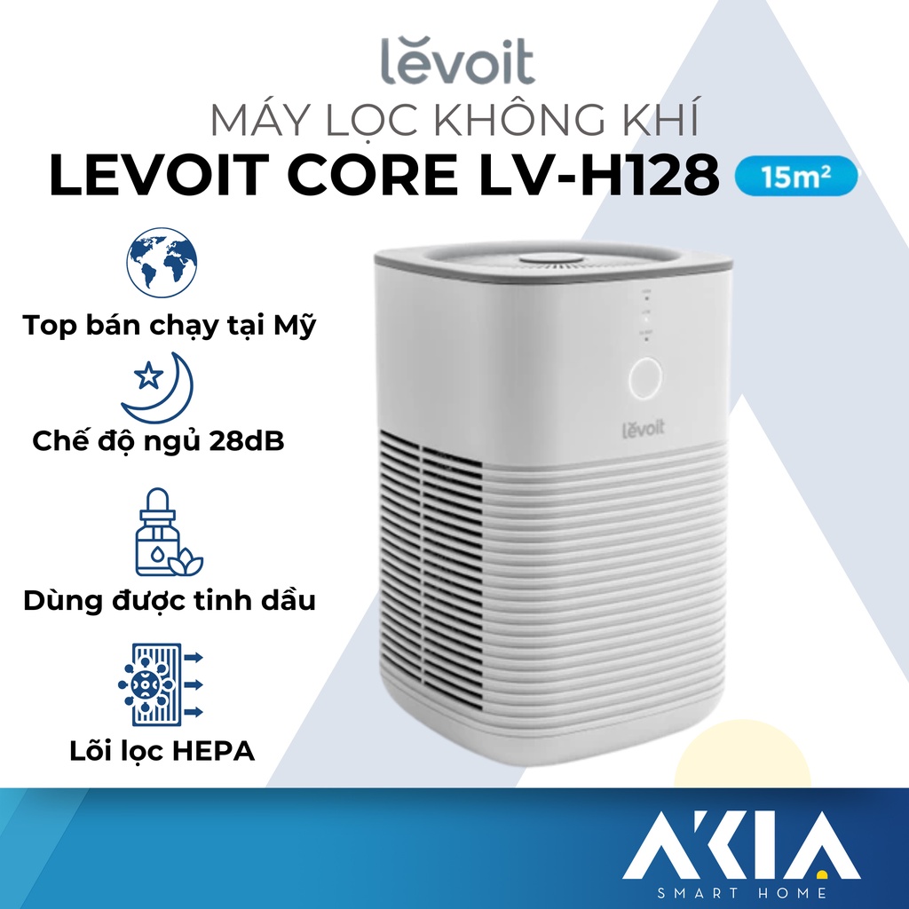 Máy lọc không khí Levoit LV-H128 15m2, bộ lọc HEPA 13 lọc bụi mịn - kháng khuẩn, dùng được tinh dầu, bảo hành 2 năm
