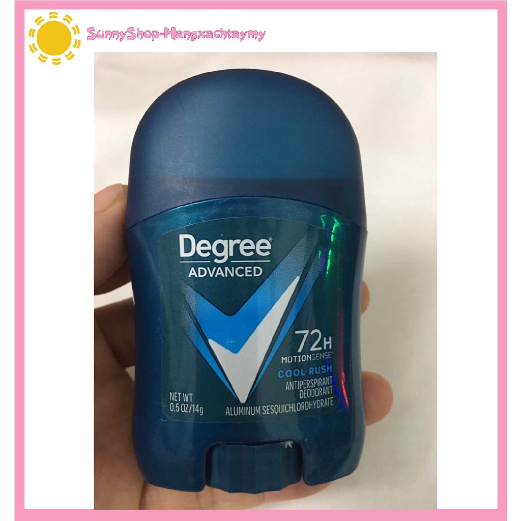 (Hàng Mỹ) Sáp Lăn Khử Mùi Degree Advanced 72H cho Nam phiên bản du lịch 14g