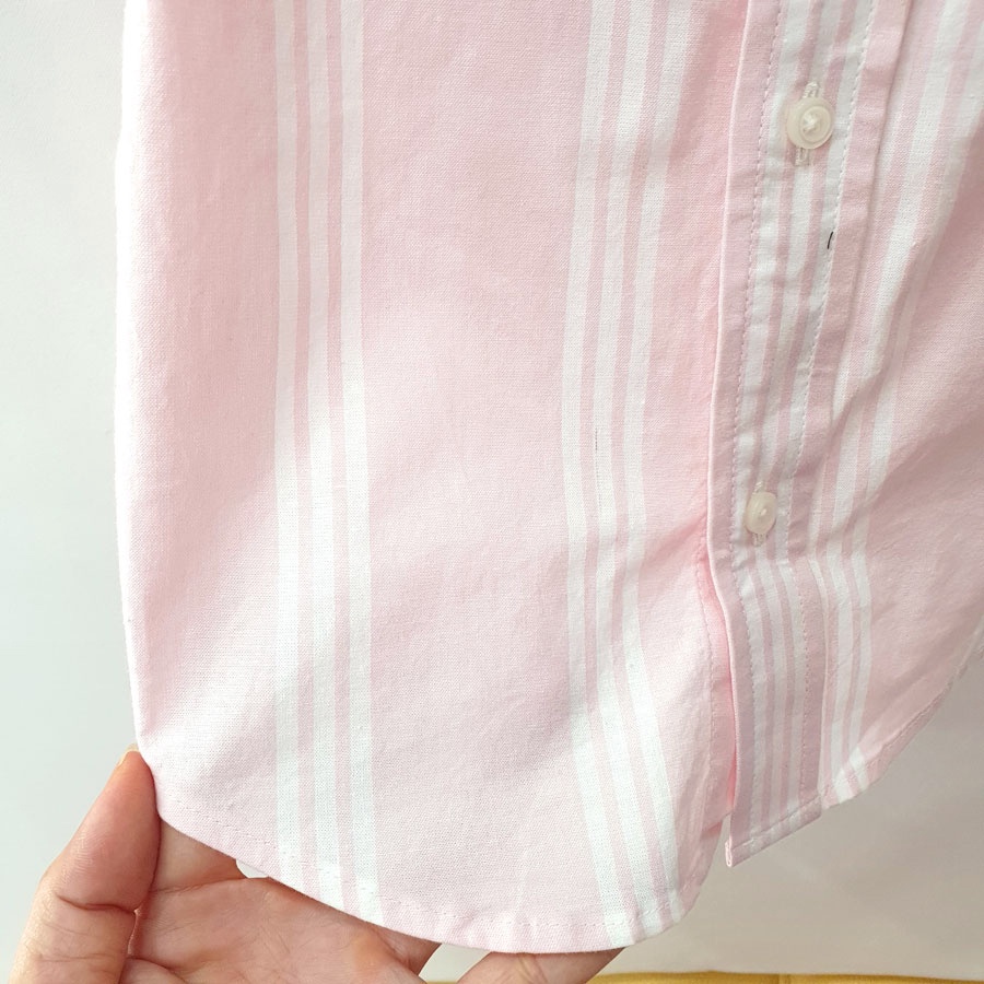 Sơ mi bé trai đẹp xuất sắc hàng VNXK sọc hồng