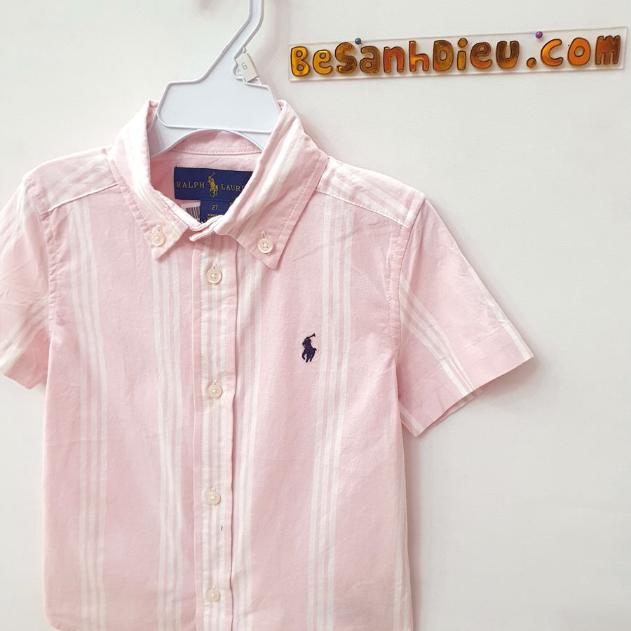 Sơ mi bé trai đẹp xuất sắc hàng VNXK sọc hồng
