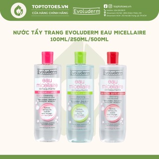 Nước tẩy trang Evoluderm Eau Micellaire 100ml/250ml/500ml
