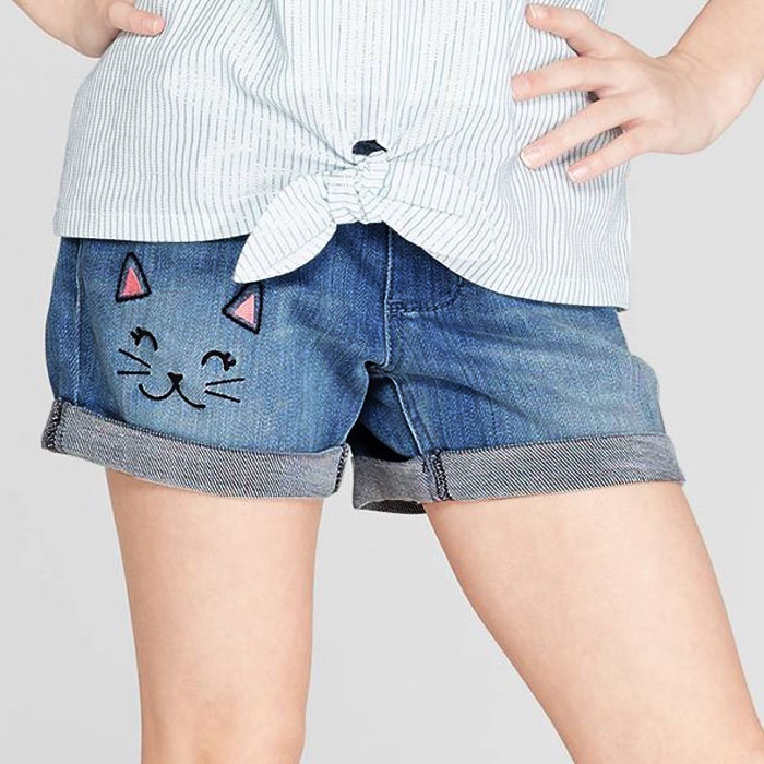 Quần short jean lưng thun vải co giãn mềm đẹp hàng XK