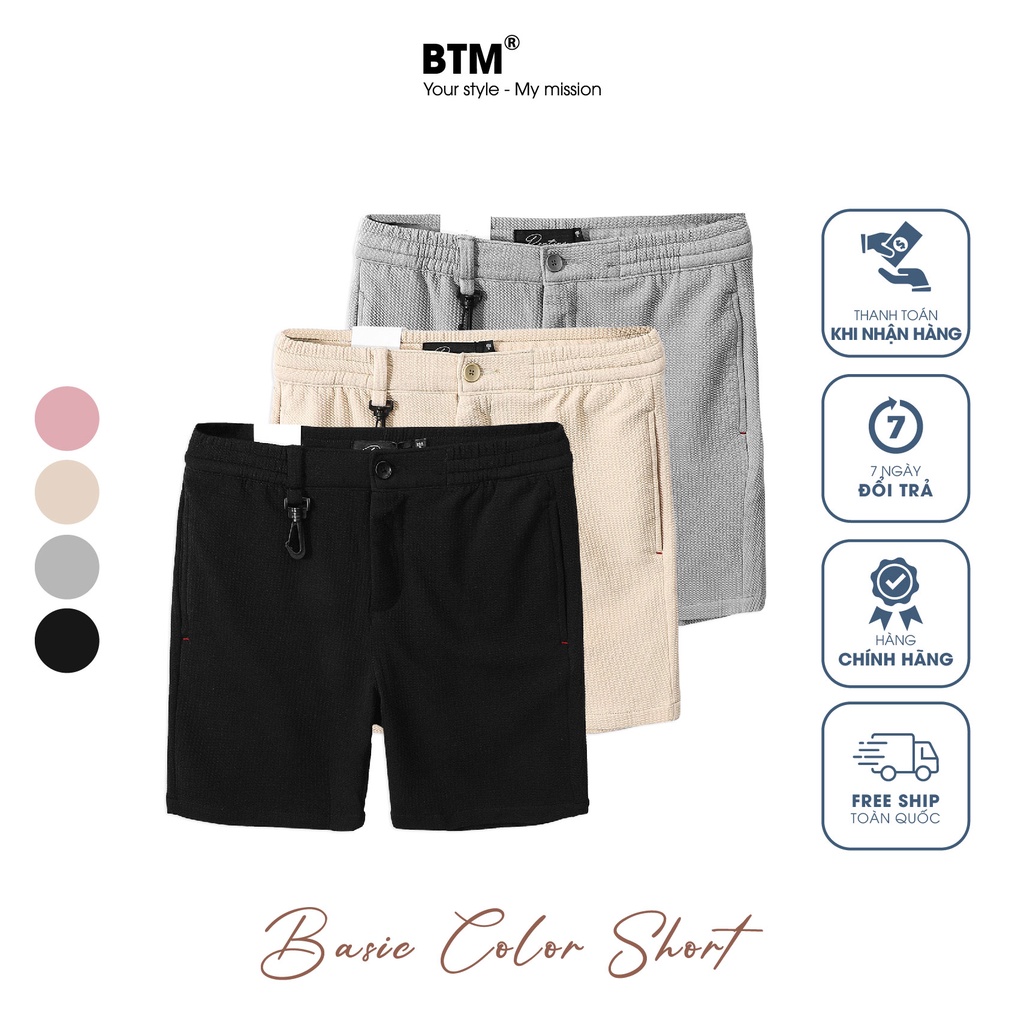 Quần Short Nam Cạp Chun BASIC COLOR  - 12.419 - BTM Studios