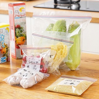 Túi zip đựng thực phẩm Mộc Market chất liệu PE , túi zip bảo quản thực phẩm an toàn công nghệ Nhật bản