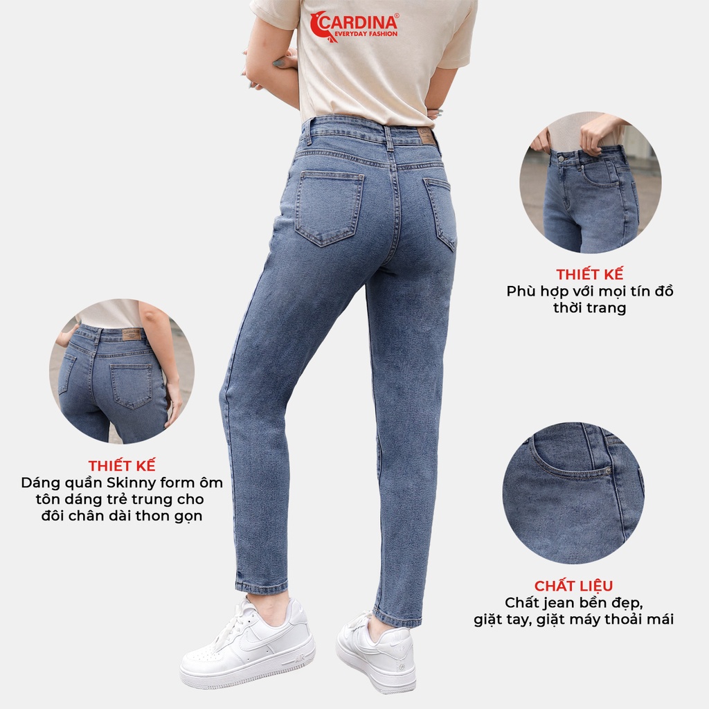 Quần Jeans Nữ 𝐂𝐀𝐑𝐃𝐈𝐍𝐀 Cao Cấp Dáng Skinny Cài Khuy Có Khóa Kéo 2QF16 (Không Kèm Áo)