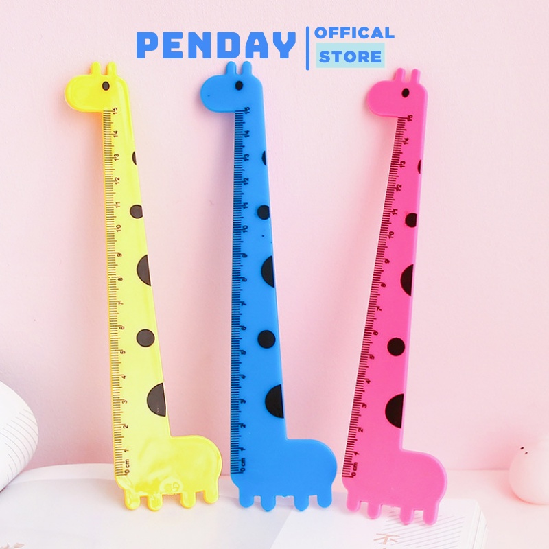 Thước kẻ cute cho bé 15cm - nhựa dẻo - thước kẻ dẻo ngộ nghĩnh - PENDAY STORE