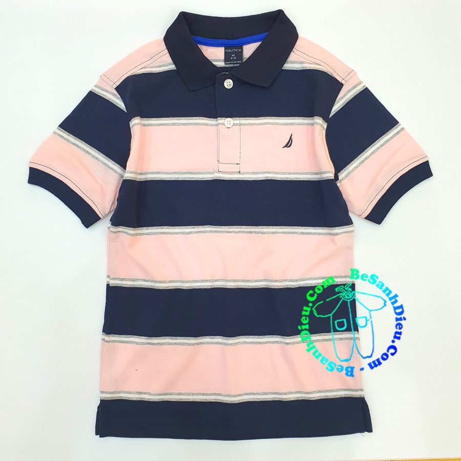 Áo thun cổ polo hàng VN xuất xịn rất đẹp sọc xanh đen hồng