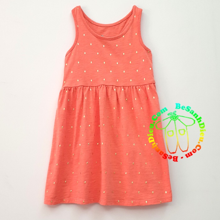 Đầm xinh cho bé gái hiệu Gymboree xịn màu cam bi nhủ vàng