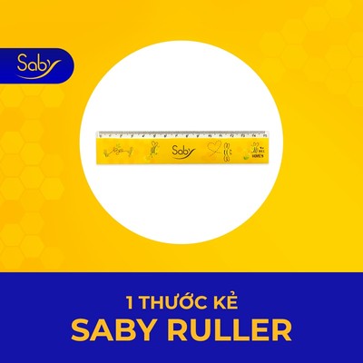 Thước kẻ in hình ong dễ thương, chiều dài 15cm dụng cụ học tập cho bé